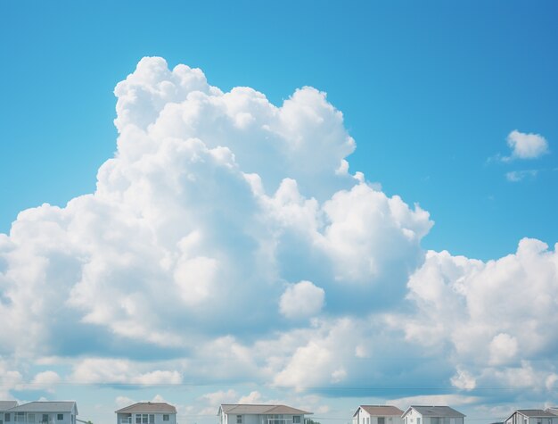 Free photo photorealistic style clouds and city