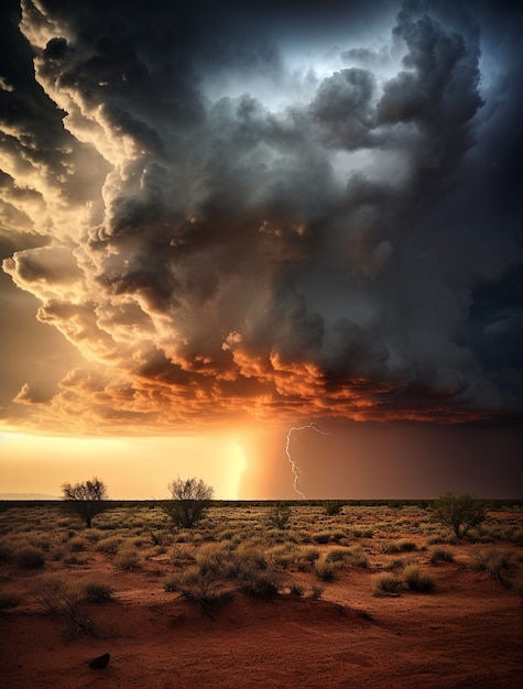 Free photo photorealistic style clouds and storm