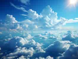 無料写真 フォトリアリスティックなスタイルの雲