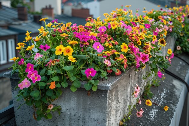 自家栽培の植物を備えたフォトリアリズム的な持続可能な庭園