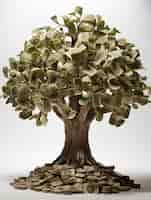 Free photo photorealistic tree money