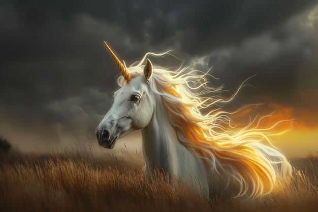 Foto gratuita creatura unicorno fotorealista