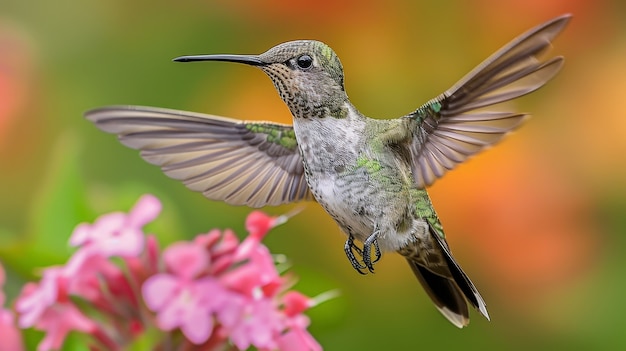 Foto gratuita una vista fotorealista del bellissimo colibrì nel suo habitat naturale