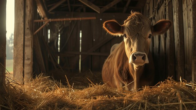 Free photo photorealistic view of cow at the barn