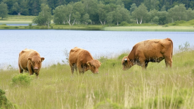 Free photo photorealistic view of cow grazing outdoors