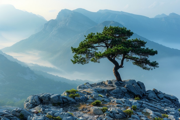 無料写真 自然の中の木の枝と幹のフォトリアリスティックな景色
