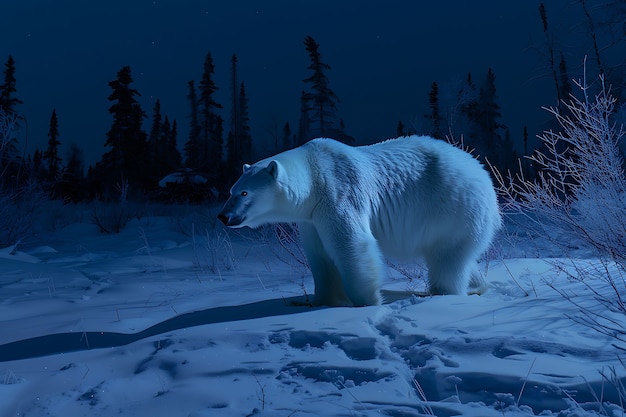 無料写真 自然の環境で野生のクマのフォトリアリズムな景色