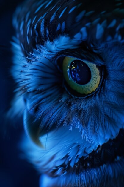 Фотореалистичный вид совы ночью