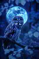 Foto gratuita photorealistic view of owl bird at night