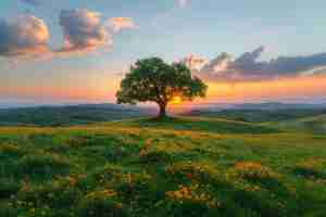 Foto gratuita vista fotorealista di un albero in natura con rami e tronco