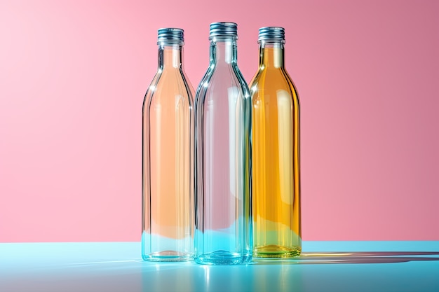 Бесплатное фото Фотореалистичные бутылки с водой