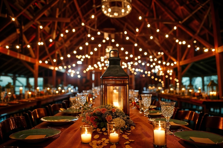 Free Photo photorealistic wedding venue with intricate decor and ornaments