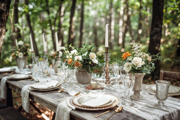 Foto gratuita luogo di matrimonio fotorealistico con decorazioni e ornamenti intricati