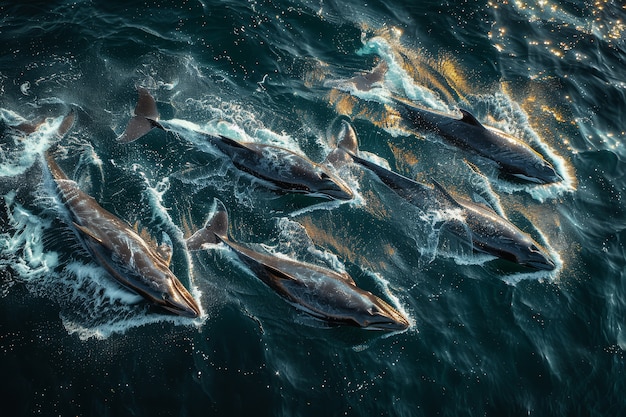 海を横断するフォトリアリズムなクジラ