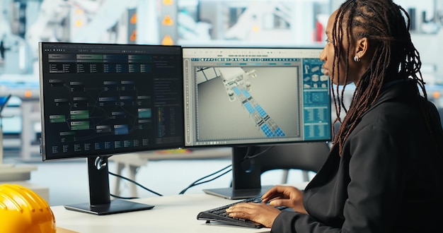 photovoltaics factory programmer analyzing data with machine learning tech