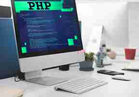 Foto gratuita codifica php computer dati css digital function concept