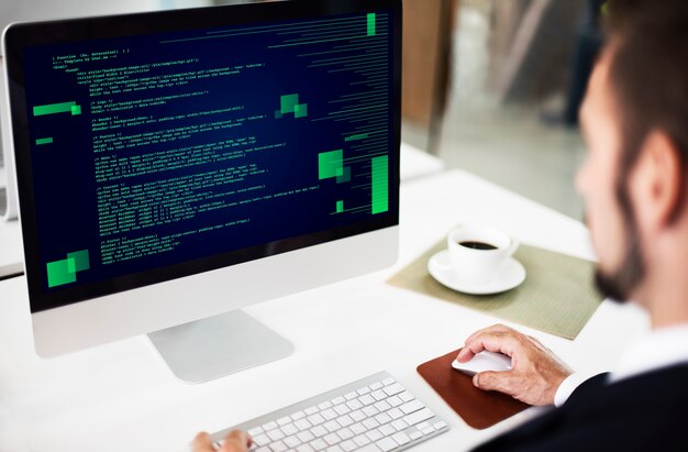 php programming html coding cyberspace concept
