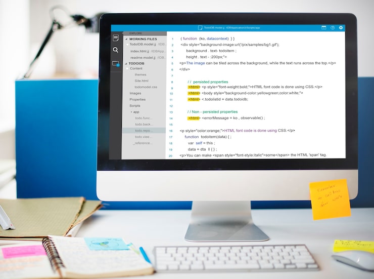 Free Photo php programming html coding cyberspace concept