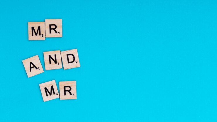 मुफ़्त फोटो phrase mr and mr on wooden blocks