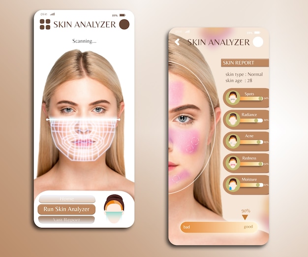 Free photo phygital beauty interaction app design