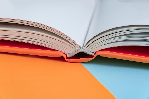 Physical paper book over background closeup