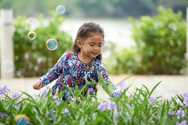 Picking flowers