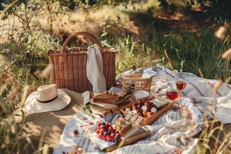 Free Photo picnic arrangement with delicious food
