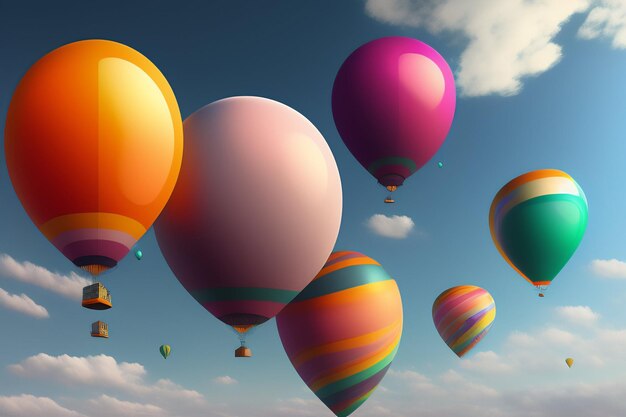 A picture of hot air balloons with the word love on the bottom.