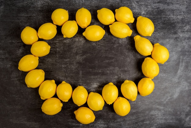 Picture of lemons on grey surface