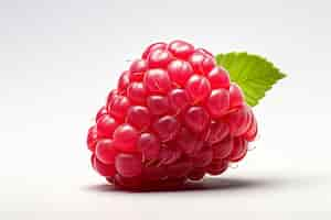 Free photo picture of a raspberry on a white background