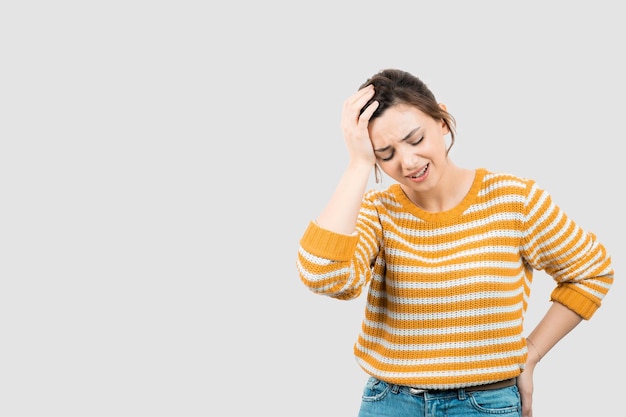 Picture of a young woman standing and posing