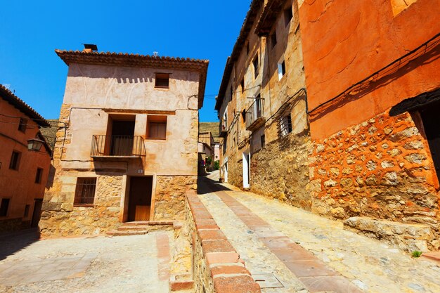 picturesque street of old spanish town