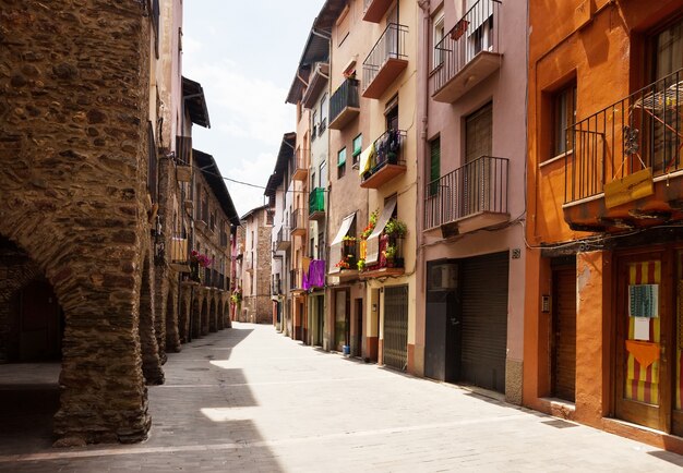 picturesque view of old Catalan town