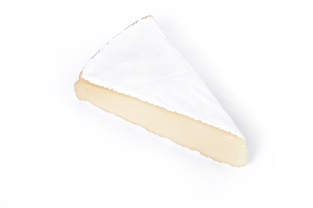 Piece of camembert cheese