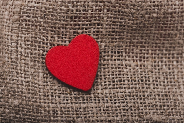 Piece of fabric with heart on top