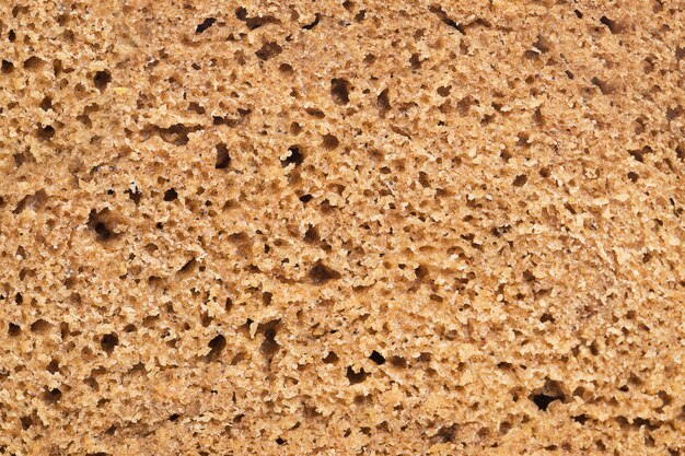 Piece of rye bread in details