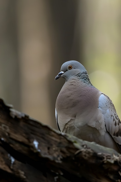 Foto gratuita piccione in ambiente naturale