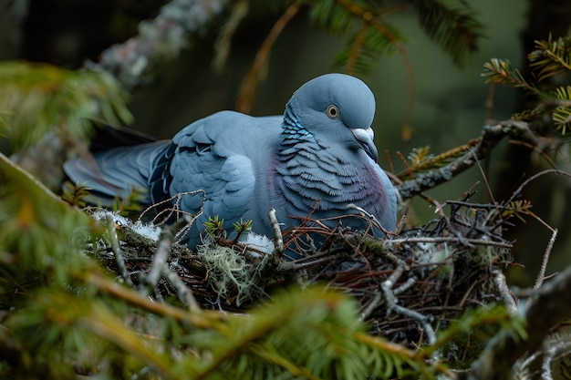 Free photo pigeon in natural environment