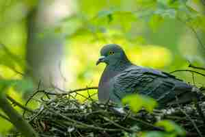 Free photo pigeon in natural environment