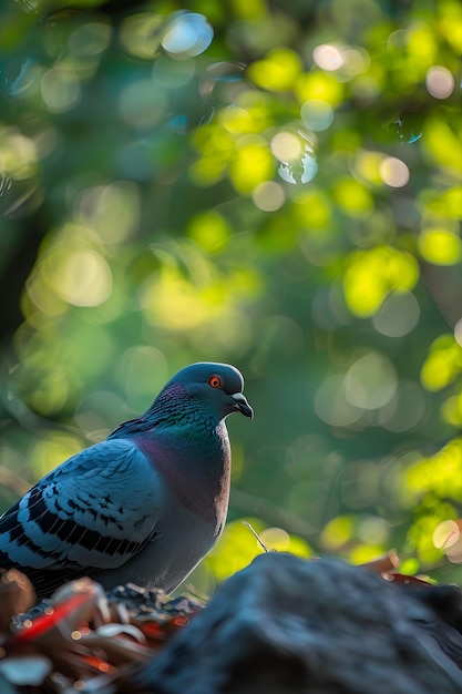 Free photo pigeon in natural environment