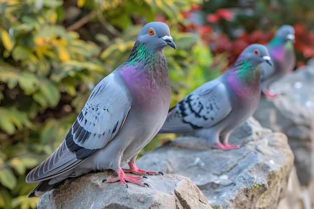 Foto gratuita piccione in ambiente naturale