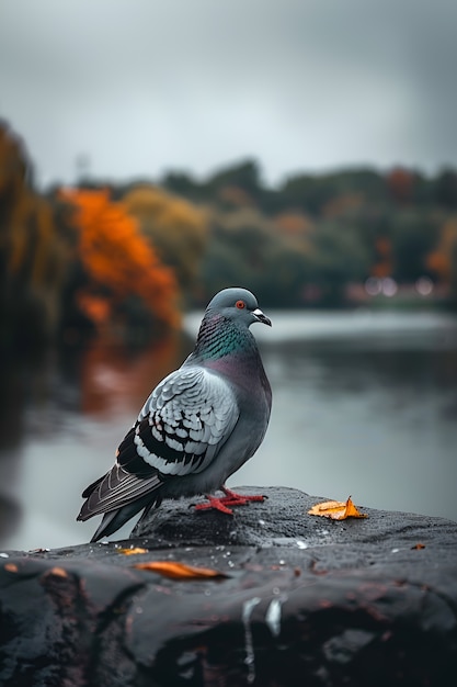 Free photo pigeon in natural environment