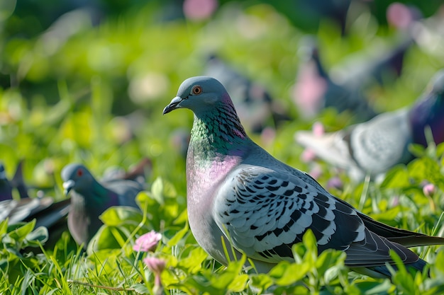 Free photo pigeon in natural environment