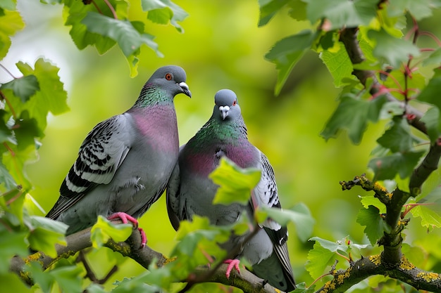 Foto gratuita piccione in ambiente naturale