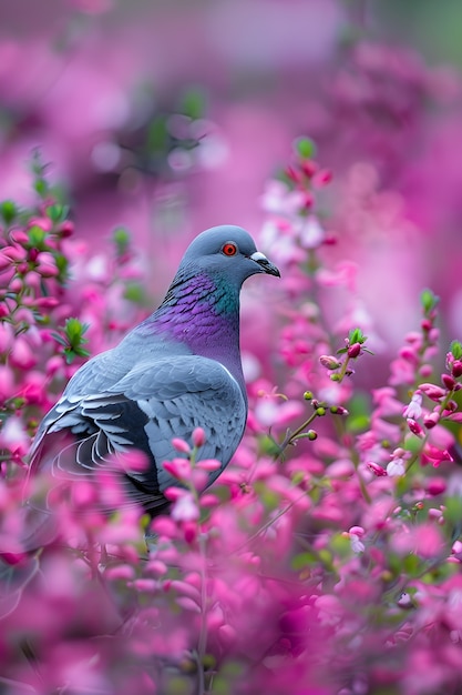 Free photo pigeon in natural environment