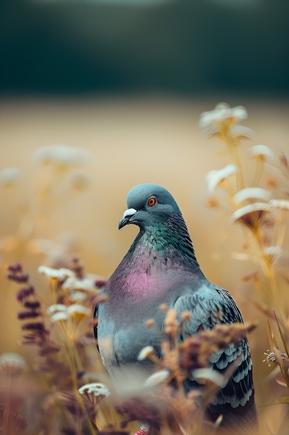 Free photo pigeon in natural environment