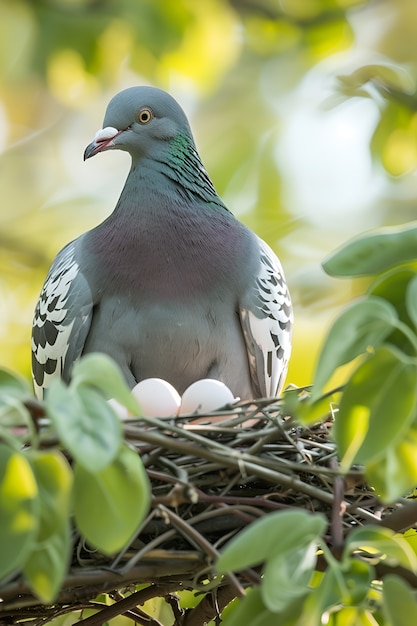 Foto gratuita piccione in ambiente naturale