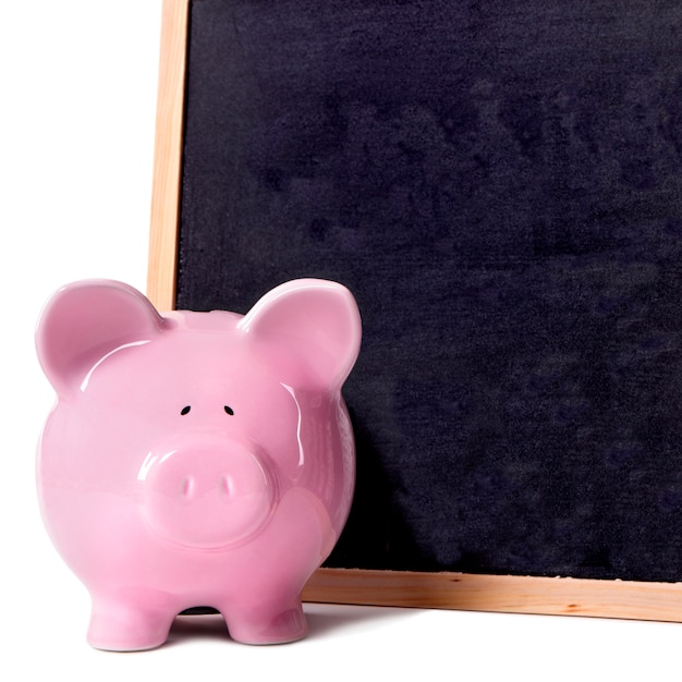 Piggy bank small blackboard