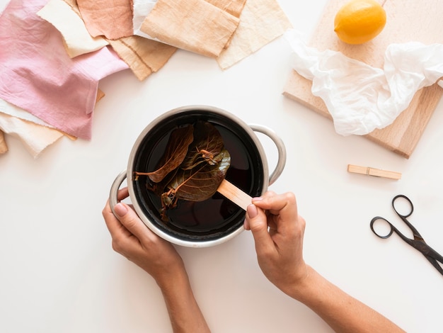 Foto gratuita pigmenti realizzati con assortimento di ingredienti naturali