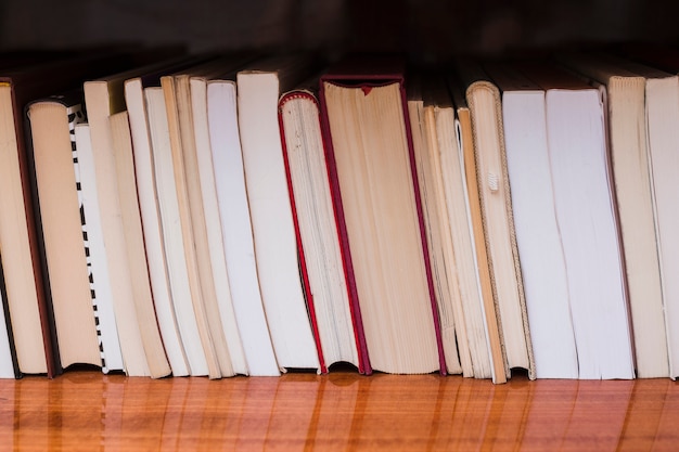 Pile of books on a bookstore